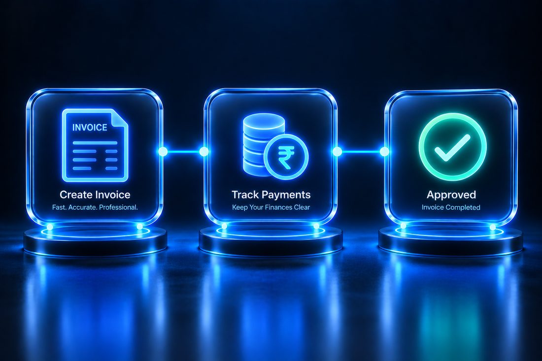 Illustration of finance operations automation for invoices and approvals